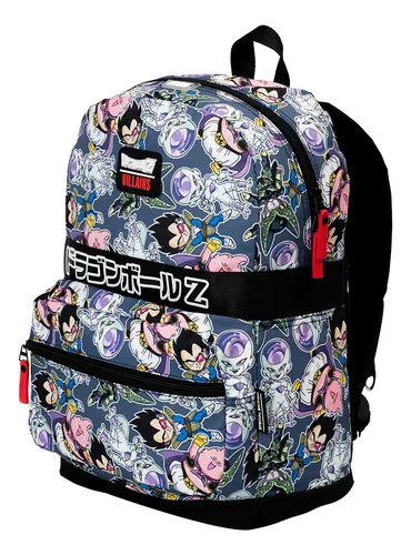 Mochila Escolar Dragon Ball Z Villanos Dbz Backpack Color Azul Petróleo
