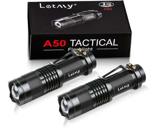 2 Linternas Led Letmy, Modelo A50, Zoom, Alto, Bajo, Estrobo