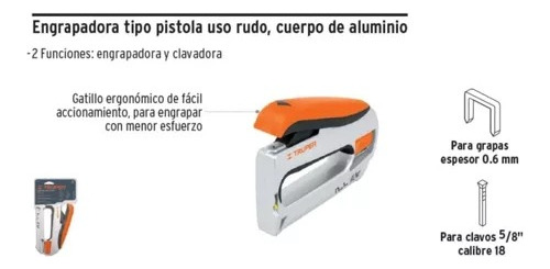 Engrapadora/clavadora 1/4-9/16 Truper (17981)