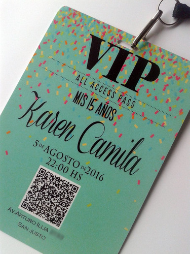Tarjeta Invitacion Vip 15 Años Originales X50