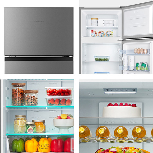 Heladera Con Freezer Cíclica Hisense Rt1n240ned1 243l Gris