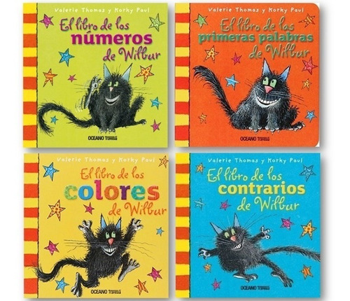 4 Libros Wilbur Winnie Paul Numeros Colores Palabras