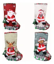 Comprar 4 Uds. Calcetines De Navidad Colgantes Para Árboles Navidad