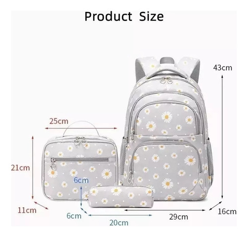 Bonito Kit De Mochila Para Computadora Femenina Con Flores T