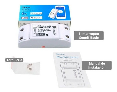 Sonoff Interruptor Inteligente Wifi Domótica Inalámbrica