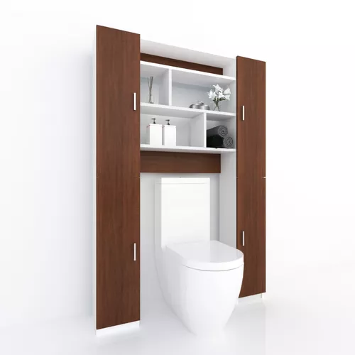 Mueble Para Baño Sobre Inodoro Organizador Estante 4 Puertas - $ 268.513,56