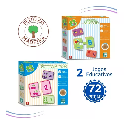 Kit Jogos Educativos Infantil Alfabeto E Números Completo