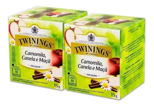 Chá Twinings Camomila Canela Maçã Sachê 15g C/20 Un