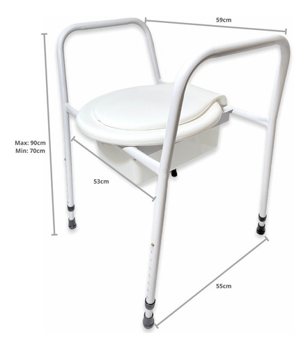 Silla Eleva Inodoro Portatil Asiento Ortopedico Ancianos