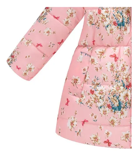 Chaqueta Para Bebés Pequeños, Parkas, Con Estampado Floral, Sudaderas Con Capucha Para Niños Pequeños