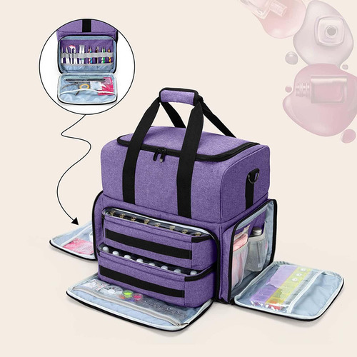 W Bolsa De Almacenamiento De Esmalte De Uñas Portátil Con