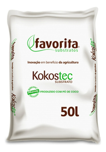 Substrato Pó De Coco Kokostec Para Diferentes Culturas 50 L