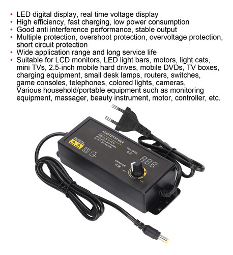 Adaptador De Corriente 90w 8a 3v A 12v Convertidor Ac A Dc A