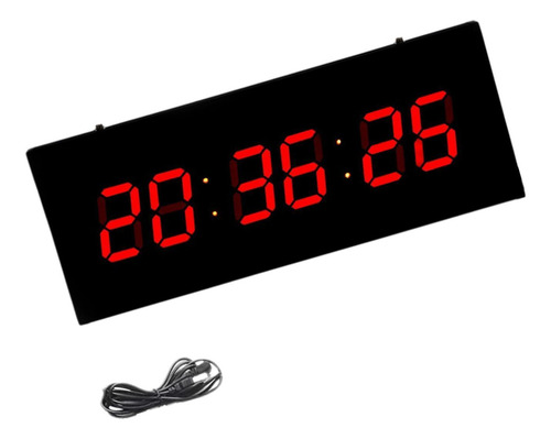 Reloj De Pared Digital Led, Reloj Despertador Rojo Digital