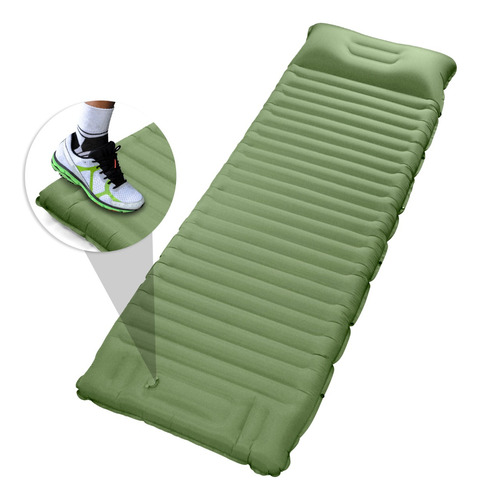  Colchoneta Acampar Ultraligera Portátil Con Almohada