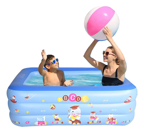 Alberca Inflable Piscina Grande Ecomlab Infantil Familiar Color Azul