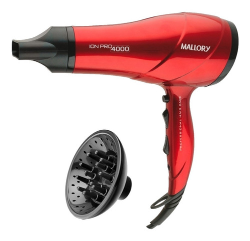 Imagem 1 de 8 de Secador De Cabelo 4000 Mallory Ion Ceramic Bivolt + Difusor