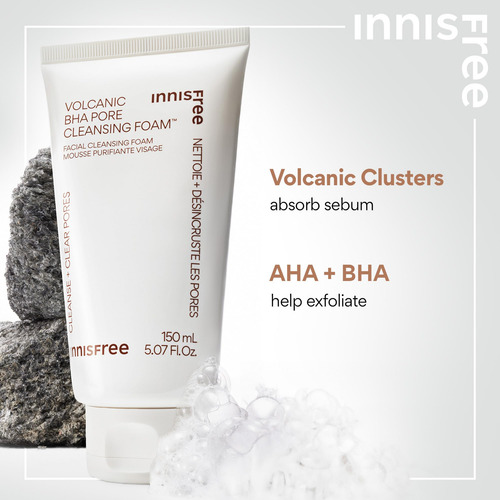 Espuma De Limpeza Innisfree Volcanic Bha Pore Com Ácido Sali