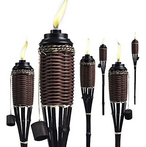 Backyadda Bamboo Torches; Outdoor Decor Torch; Extra-lar