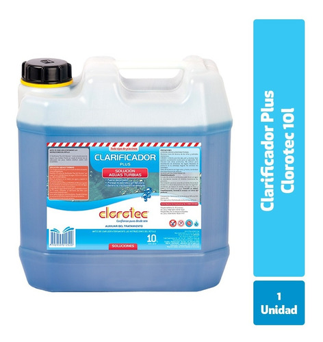 Imagen 2 de 8 de Clarificador Plus10 Lts Clorotec-decantador Limpieza Pileta