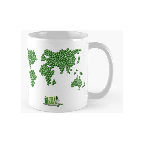 Taza Guisantes Del Mundo. Puns Graciosos. La Paz Mundial. Ca