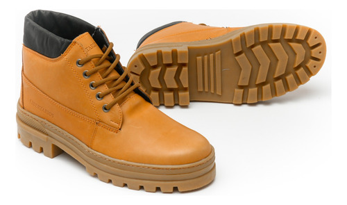 Borcego Bota De Cuero De Hombre Libertarios