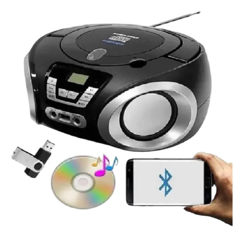 Rádio Megastar Fm Cd Player Bluetooth Pendrive Usb P2 Bivolt