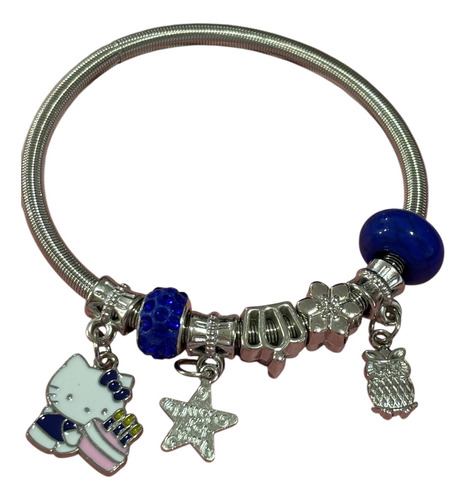 12 Recuerdo Pulsera Tipo Pandora Hello Kitty Brasalete 12pza