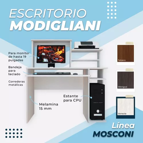 Escritorio Computación Mesa Pc 709 Oficina Mosconi Venezia