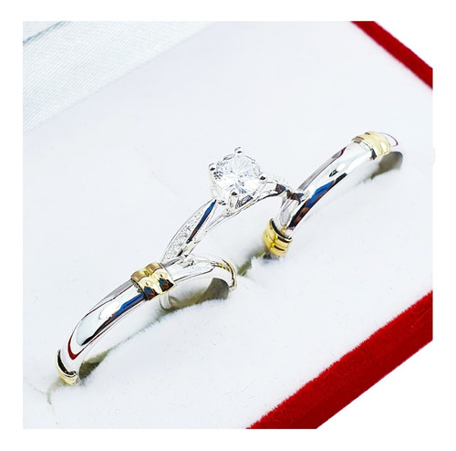 Alianzas Plata Y Oro El Par Anillo Casamiento Compromiso