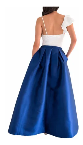 Hermosa Falda Tafeta Elegante Para Fiesta O Noche Damas