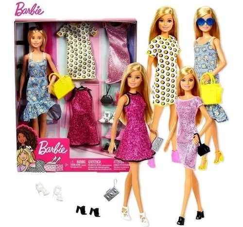 Boneca Barbie Fashionista com Roupa e Acessórios Esportivos para 3