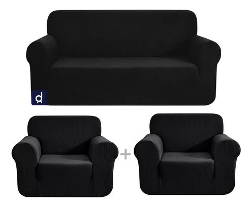 Cubre Sillon 3+1+1 Set Tela Cuadrilles 