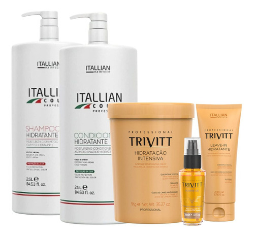 Kit Sh. + Cond. Lavat 2,5l + Másc.1kg + Power Oil + Leave In