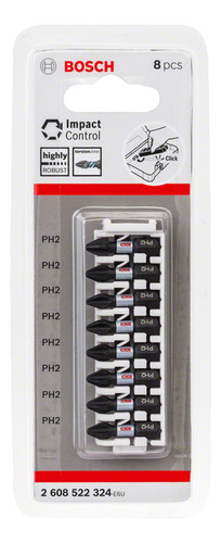 Puntas De Impacto Ph2 X 25mm 8 Pzs Bosch 2608522324
