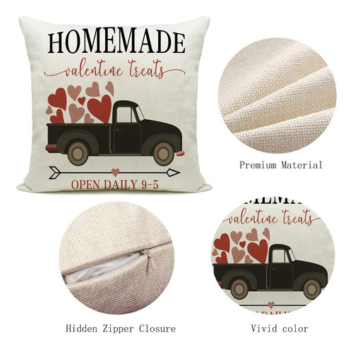 Hlonon Valentines Day Pillow Covers 20 X 20 Pulgadas De 4 -