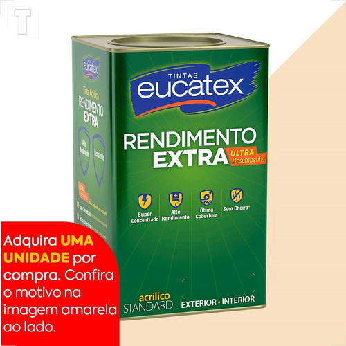 Tinta Latex Eucatex Rendimento Extra Areia 18l