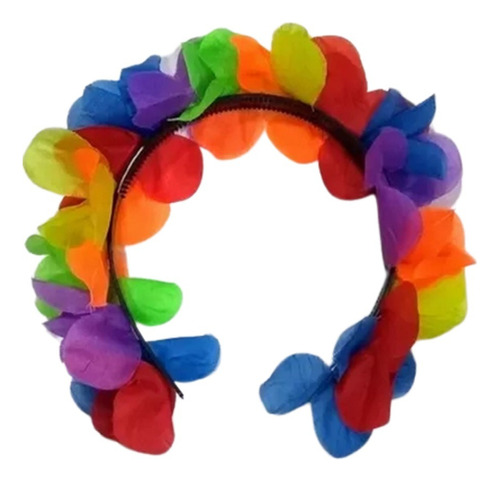 12 Vincha Hawai Multicolor Cotillon Fiesta Carioca Led Combo