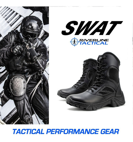 Bota Tactica  Riverline Swat Negro