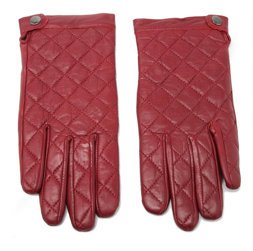 Guantes De Cuero Oveja Genuino Mujer Importado Matelasse