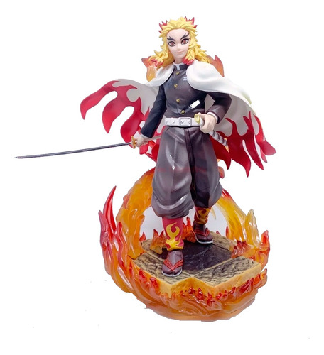 Figura Kimetsu No Yaiba - Kyojuro Rengoku En Llamas