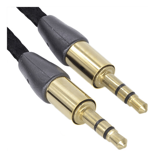 Cable de audio auxiliar plano P2 X P2 macho de 3,5 mm, 1 m