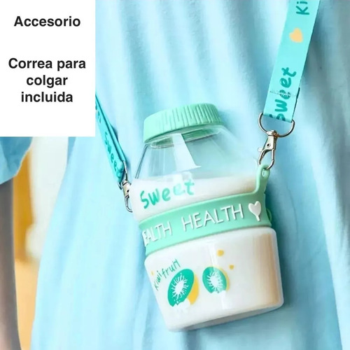 Linda Botella De Agua Bebidas Estilo Bebida Coreana Kawaii