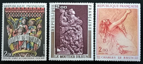 Francia Arte, Serie Yv. 1741-3 Pinturas 1973 Mint L13433