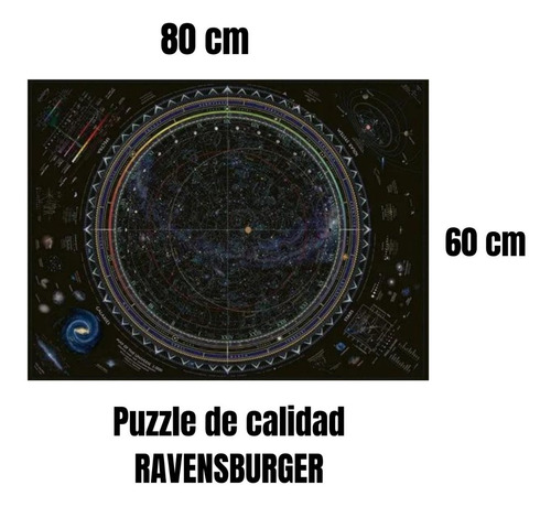 Imagen 2 de 6 de Puzzle Ravensburger 1500 Pzs Mapa Del Universo Rompecabezas