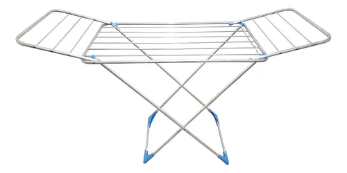 Varal De Chão Grande Ordez Cor Alumínio De 1.6m X 55cm X 90cm Desdobrado