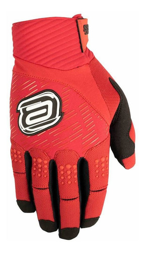 Luva Motocross Asw Mass Offroad Trilha Enduro Cor Vermelho/Branco Tamanho M