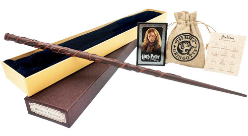 Imagen 1 de 5 de Varita Hermione Granger Con Caja+ Saco+ Tarjeta Harry Potter