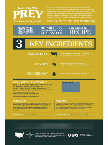 Taste Of The Wild Prey Angus Para Gatos 2.7 Kg