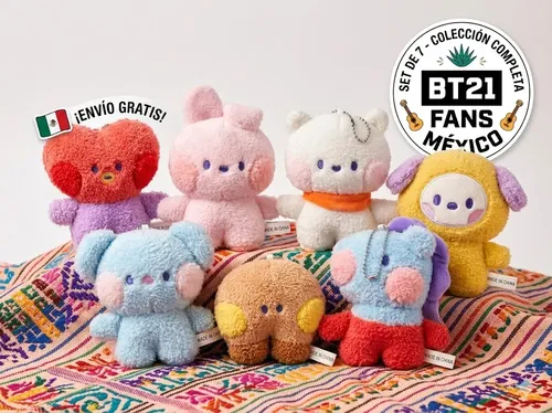 G Z Se Jogo De 7 Brinquedos De Pelúcia Bt21, Coleção Y L H